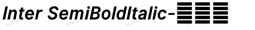 Inter SemiBoldItalic字体转换